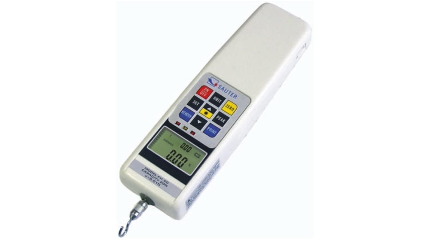 Sauter FH 200. Force Gauge 2000Hz RS232, Range: 200N, Resolution: 0.1 N, With RS Calibration