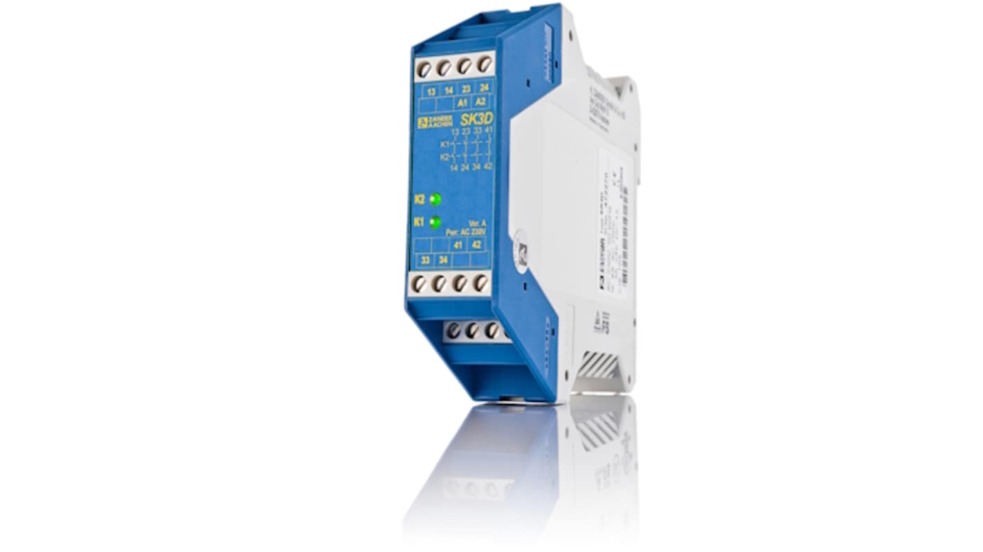 ZANDER AACHEN SK3D 1 Auxiliary Contacts Safety Relay 24V, Single/Dual-Channel 3 Safety Contacts