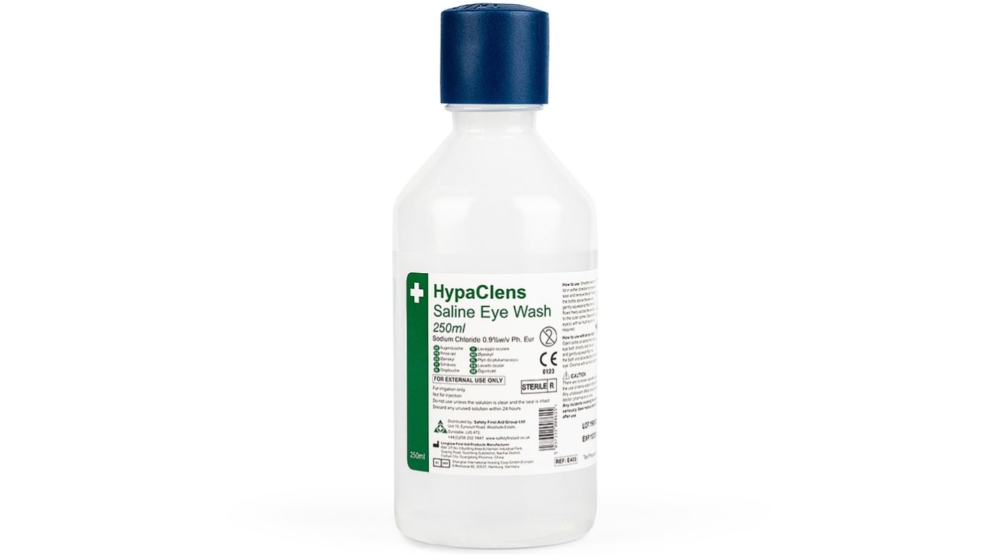 RS PRO Portable Eye Wash Bottle, 250 ml