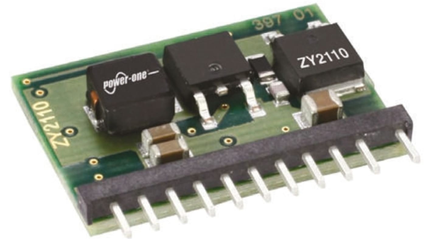 Power-One Non-Isolated DC-DC Converter, 0.5 → 5.5V dc/ 10A Output, 8 → 14 V dc Input, Through Hole, +70°C