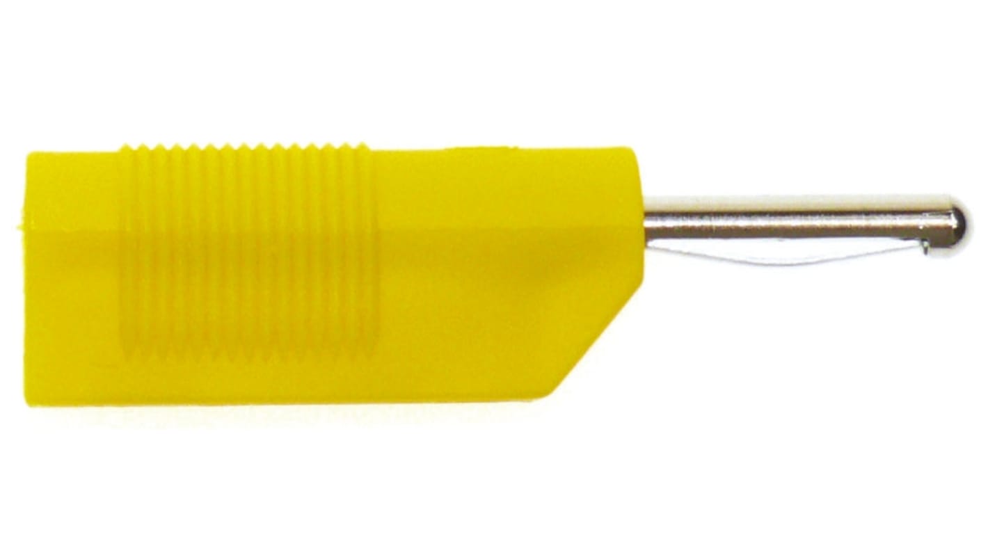 Hirschmann Bananenstecker Gelb, Kontakt vernickelt, 60V dc / 30A, Schraubanschluss