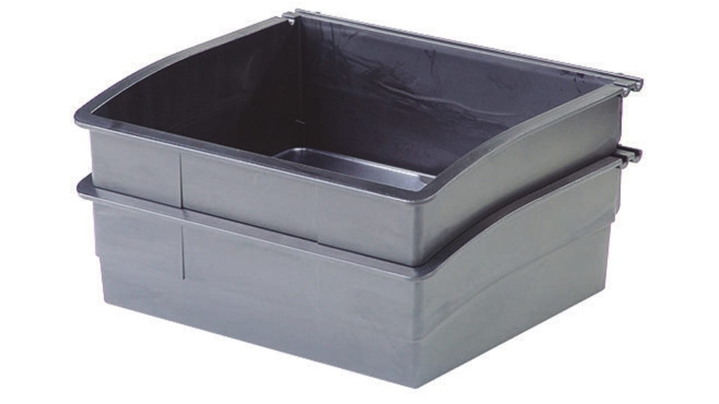 Licefa Plastic Storage Bin, 82mm x 210mm, Black