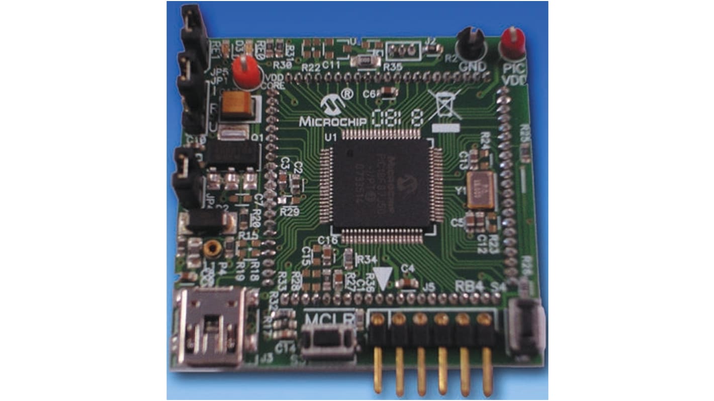 Microchip マイクロコントローラ開発キット, モジュール, PIC18F87J50 FS USB PIM Demo Board, MCU, MA180021