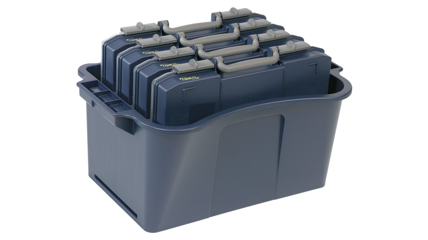 Raaco Grey PC, PP Compartment Box, 250mm x 562mm x 361mm