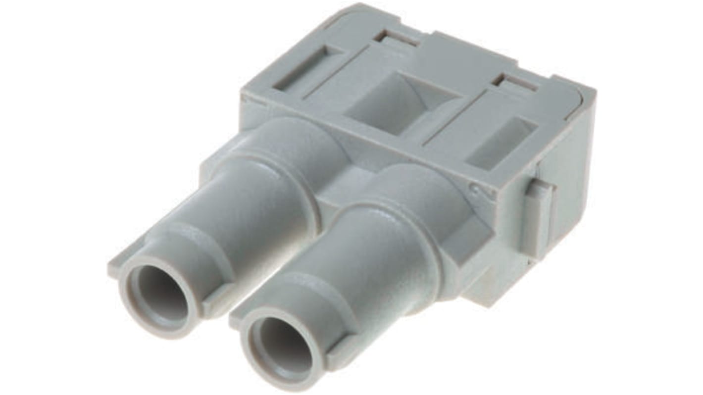 HARTING Heavy Duty Power Connector Module, 70A, Female, Han-Modular Series, 2 Contacts