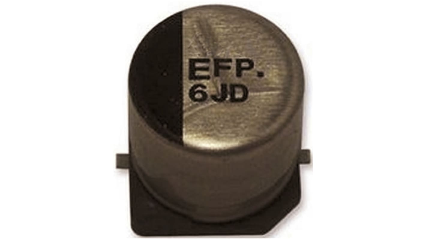 Panasonic , SMD Aluminium-Elektrolyt Kondensator 470μF ±20% / 10V dc, Ø 8mm x 10.2mm, bis 105°C