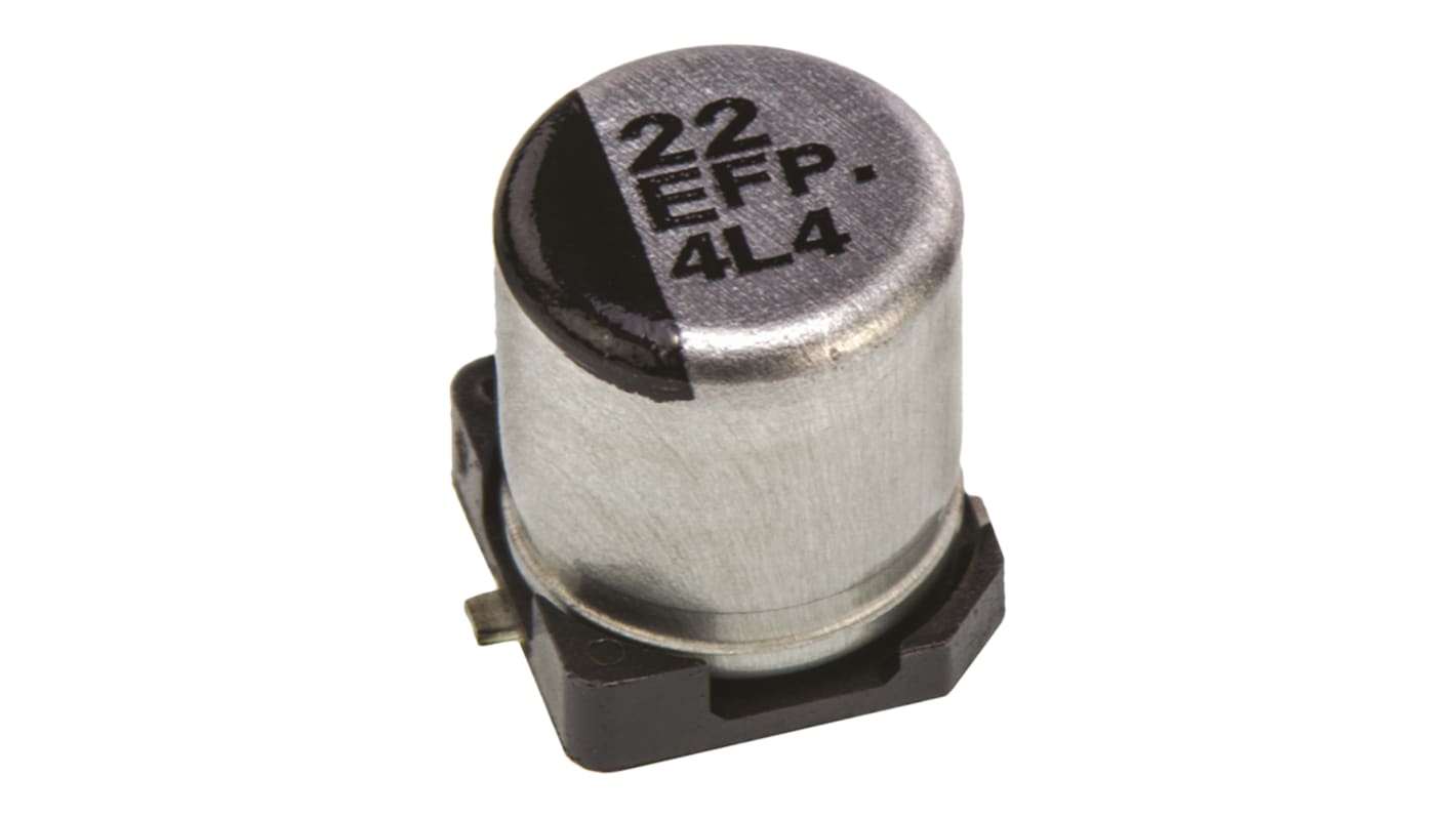 Panasonic 22μF Aluminium Electrolytic Capacitor 25V dc, Surface Mount - EEEFP1E220AR