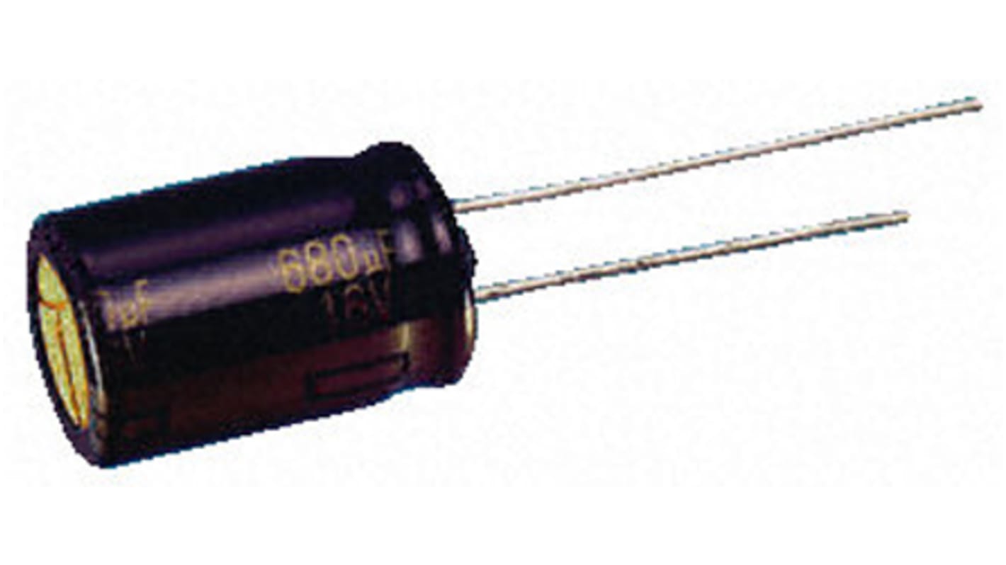 Panasonic 6800μF Aluminium Electrolytic Capacitor 16V dc, Radial, Through Hole - EEUFK1C682S