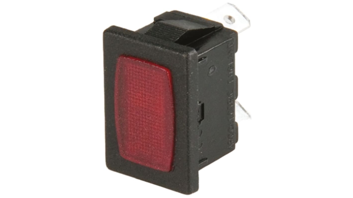 Arcolectric (Bulgin) Ltd 8600 Series Red Neon Panel Mount Indicator, 230V ac, 19.3 x 13mm Mounting Hole Size, Solder