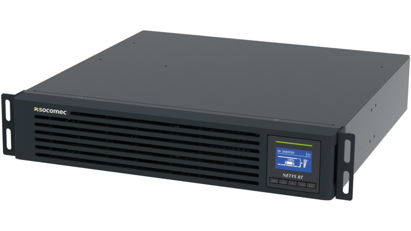 Socomec 230V Input Rack Mount, Stand Alone UPS, 1500VA (1.5kW), NRT4-U015B