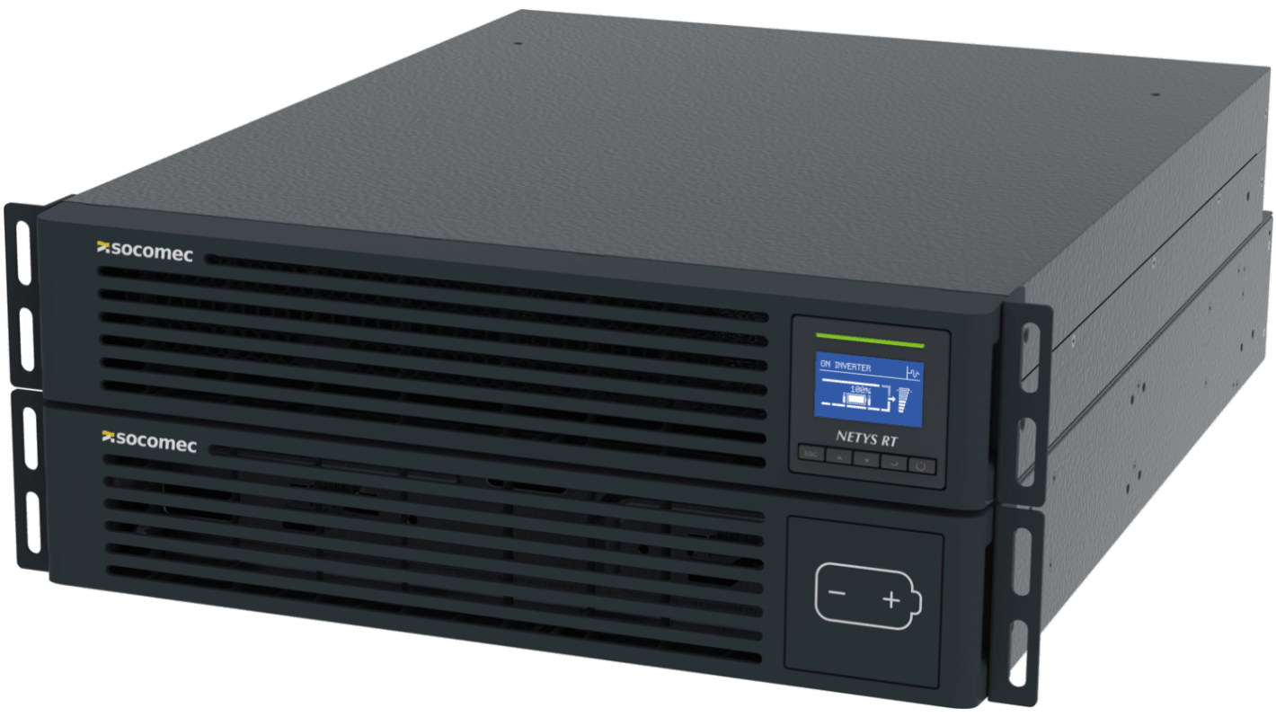 Socomec 110 → 276V Input Rack Mount, Stand Alone UPS, 6000VA (6kW), NRT4-060K