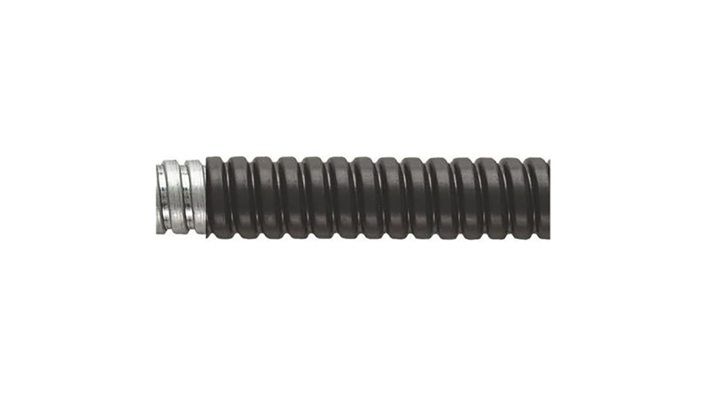 Adaptaflex SP Leerrohr verzinkter Stahl, Ø 20mm nom. flexibel, Schwarz A ø 21.5mm I ø 16.9mm x 10m , mit IP-Schutzklasse