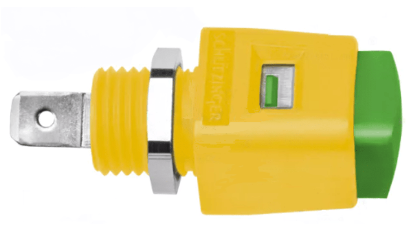 Schutzinger 12.5mm Green/Yellow Terminal Post, 30 V ac, 60 V dc, 16A, Pg 7 Thread