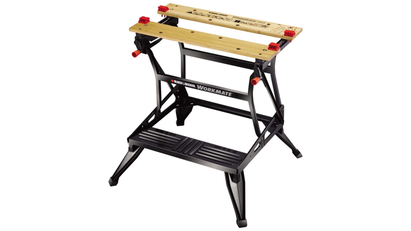 Black & Decker Portable Steel Workbench, 250kg Max Load, Adjustable Height, 775mm x 740mm