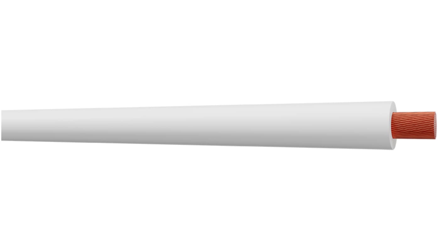 AXINDUS H05V-K Series White 0.75 mm² Hook Up Wire, 100m, PVC Insulation, VK075BL