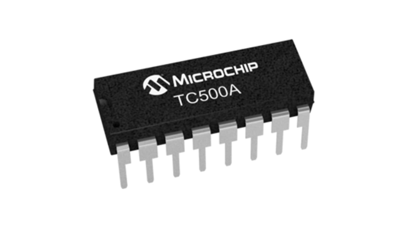 TC500ACPE,Analogue Front End IC, 1-Channel 17 bit Simple I/O, 16-Pin PDIP