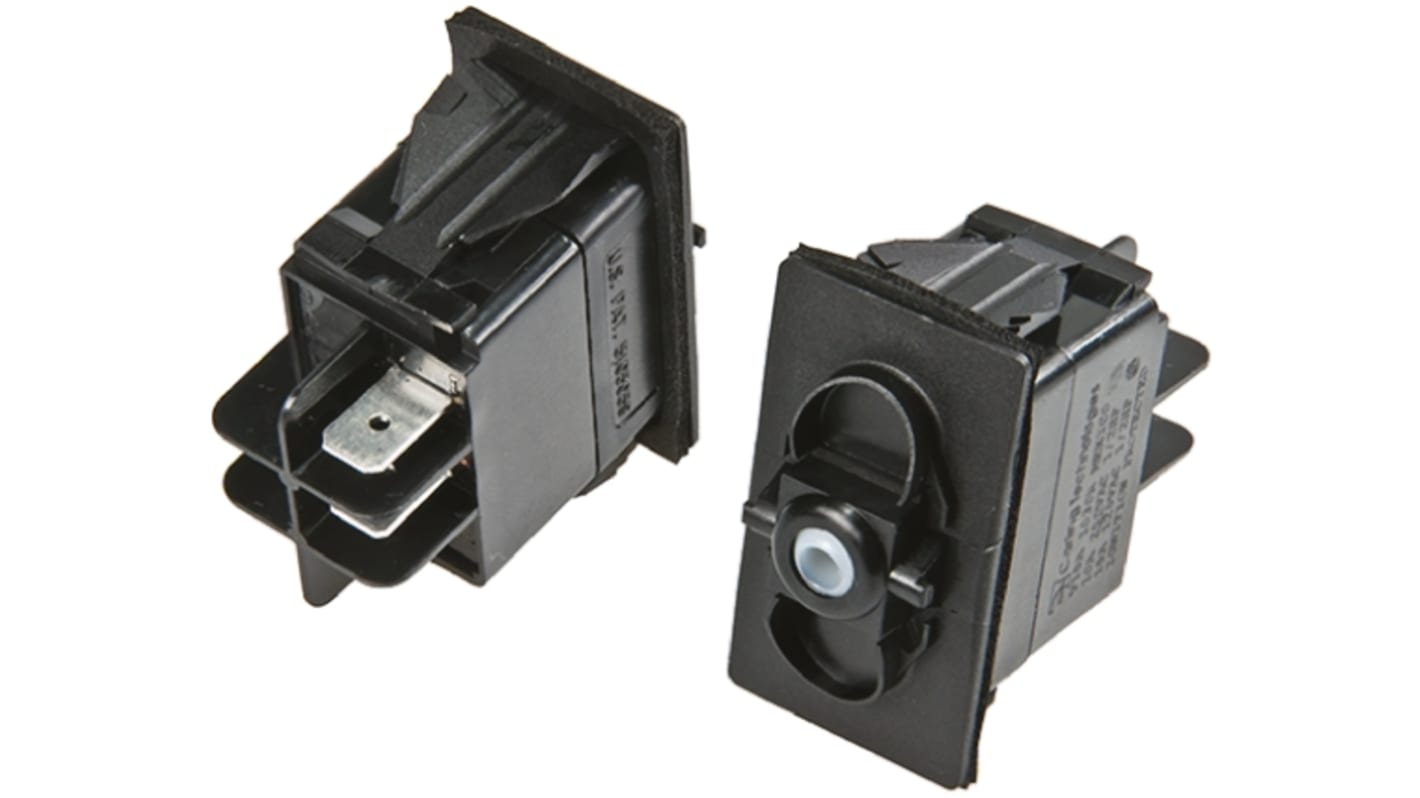 Carlingswitch 船型开关, 单刀双掷, 面板切口21.08 x 36.83mm, 250V, 关-(关)操作, IP68