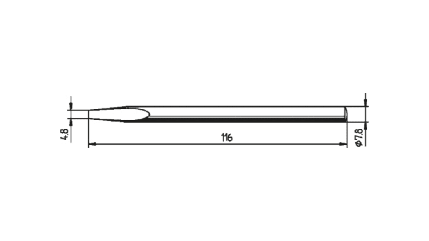 Ersa 4.8 mm Chisel Soldering Iron Tip for use with ERSA 80S