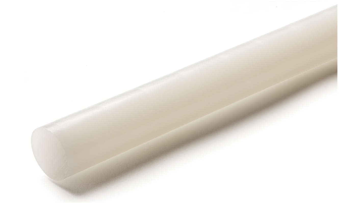 Varilla de polietileno, Blanco, 1m x 20mm