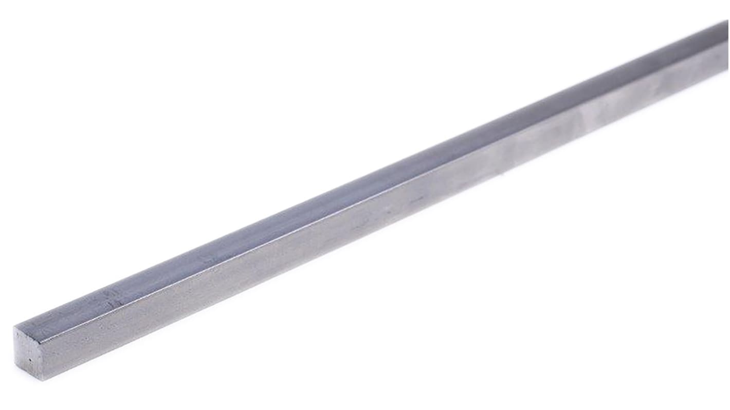 RS PRO Key Steel Square Bar 4mm Diameter, 4mm W, 4mm H, 330mm L