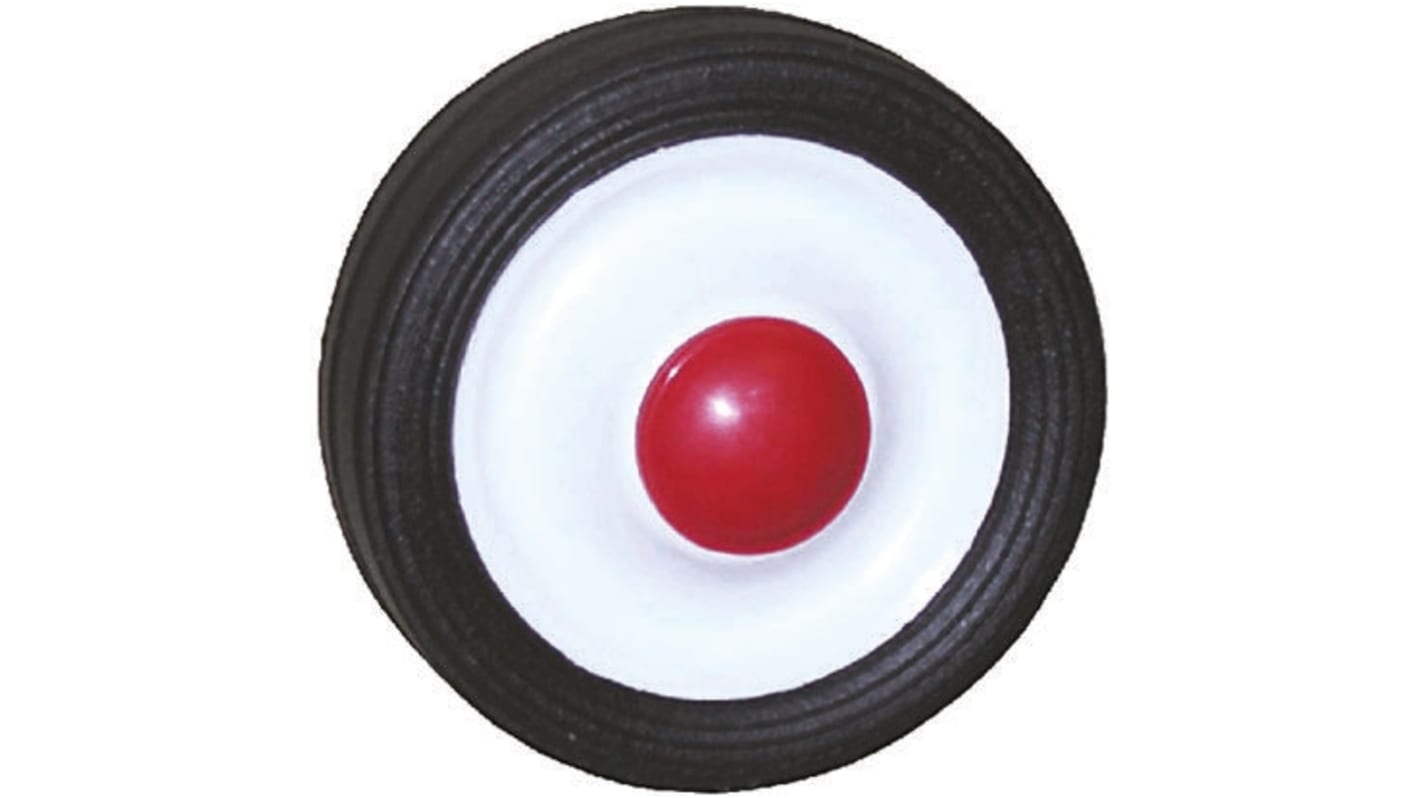 Kółko do wózka, Lite, Guma, obc.: 50kg, śred.: 200mm, szer.: 45mm