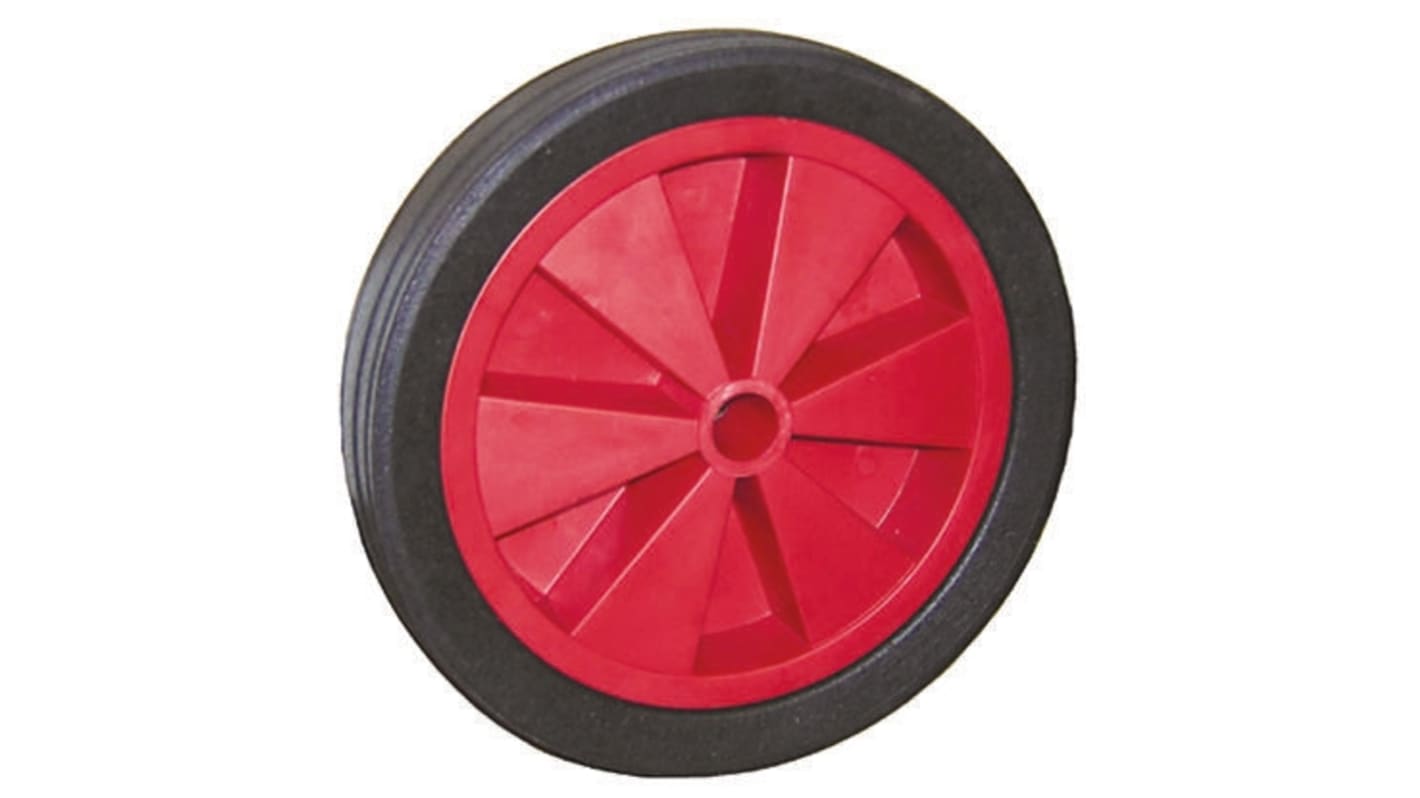 Kółko do wózka, Lite, Guma, obc.: 125kg, śred.: 268mm, szer.: 57mm