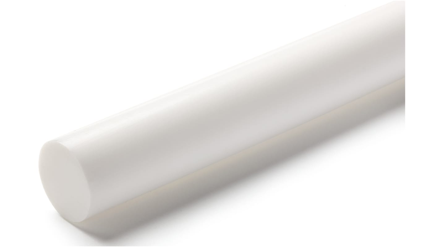 Tyč z fluoroplastu (PTFE) Neprůhledná, délka: 1m x 38mm v prům.