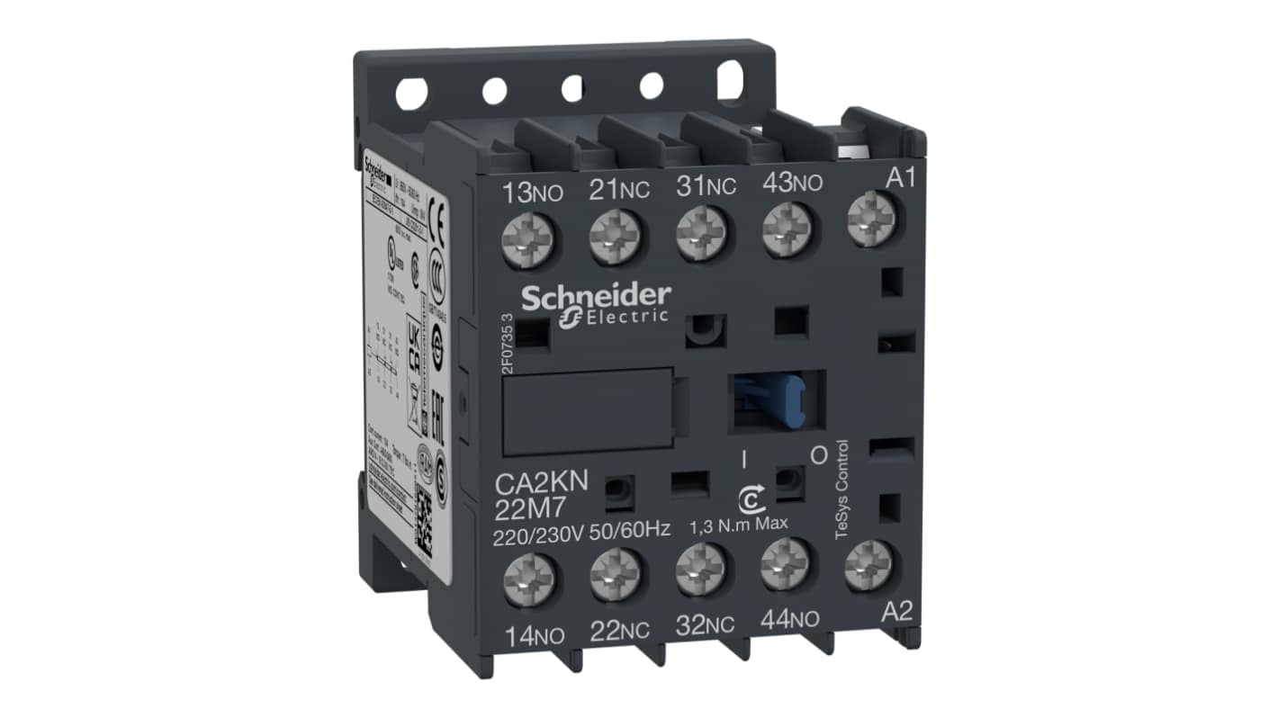 Schneider Electric TeSys K CA2KN Control Relay, 110 V ac Coil, 10 A, 2NO + 2NC, 690 V ac