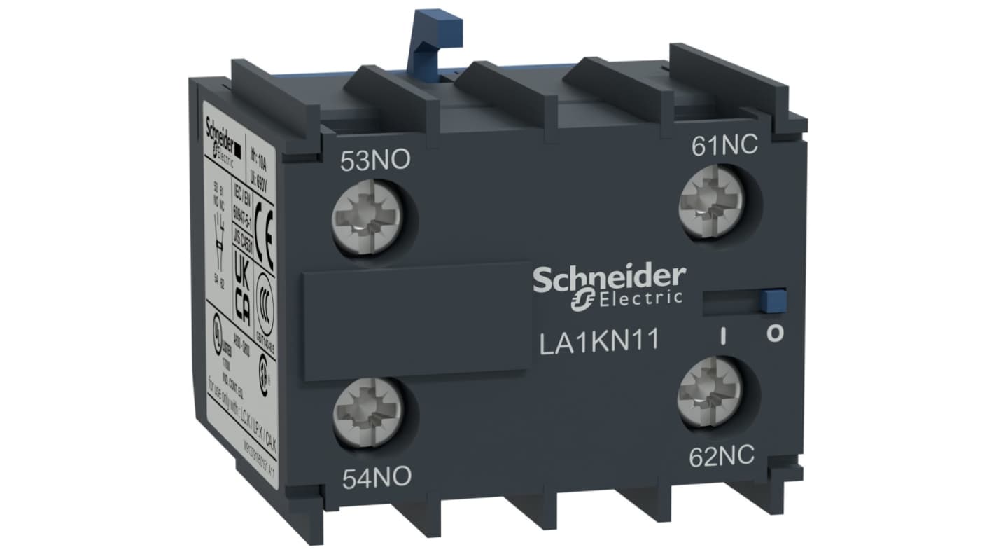 Styk pomocniczy Schneider Electric 2 1NC + 1NO LA1K Śruba montaż czołowy