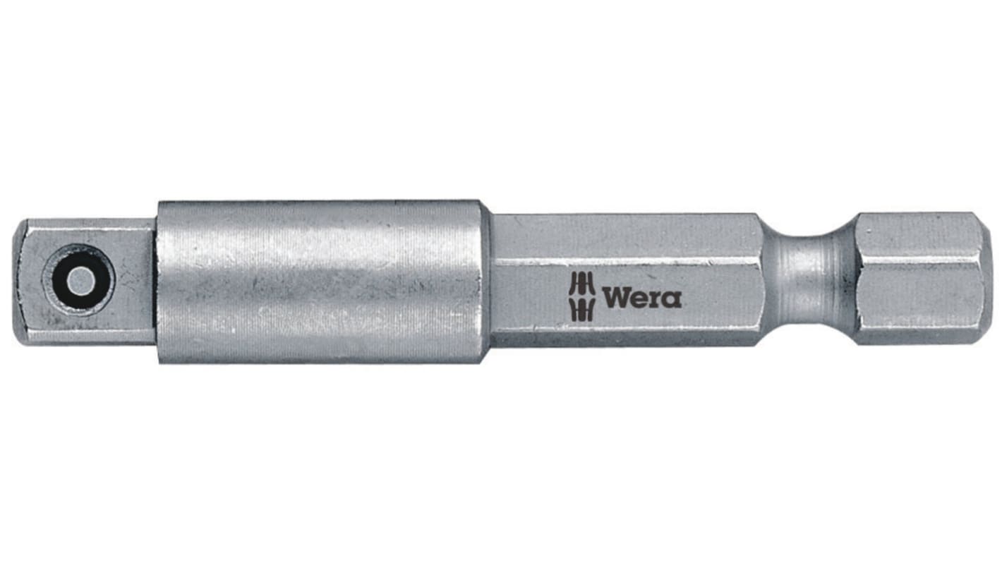 Wera 1/4 in Square Adapter, 50 mm Overall