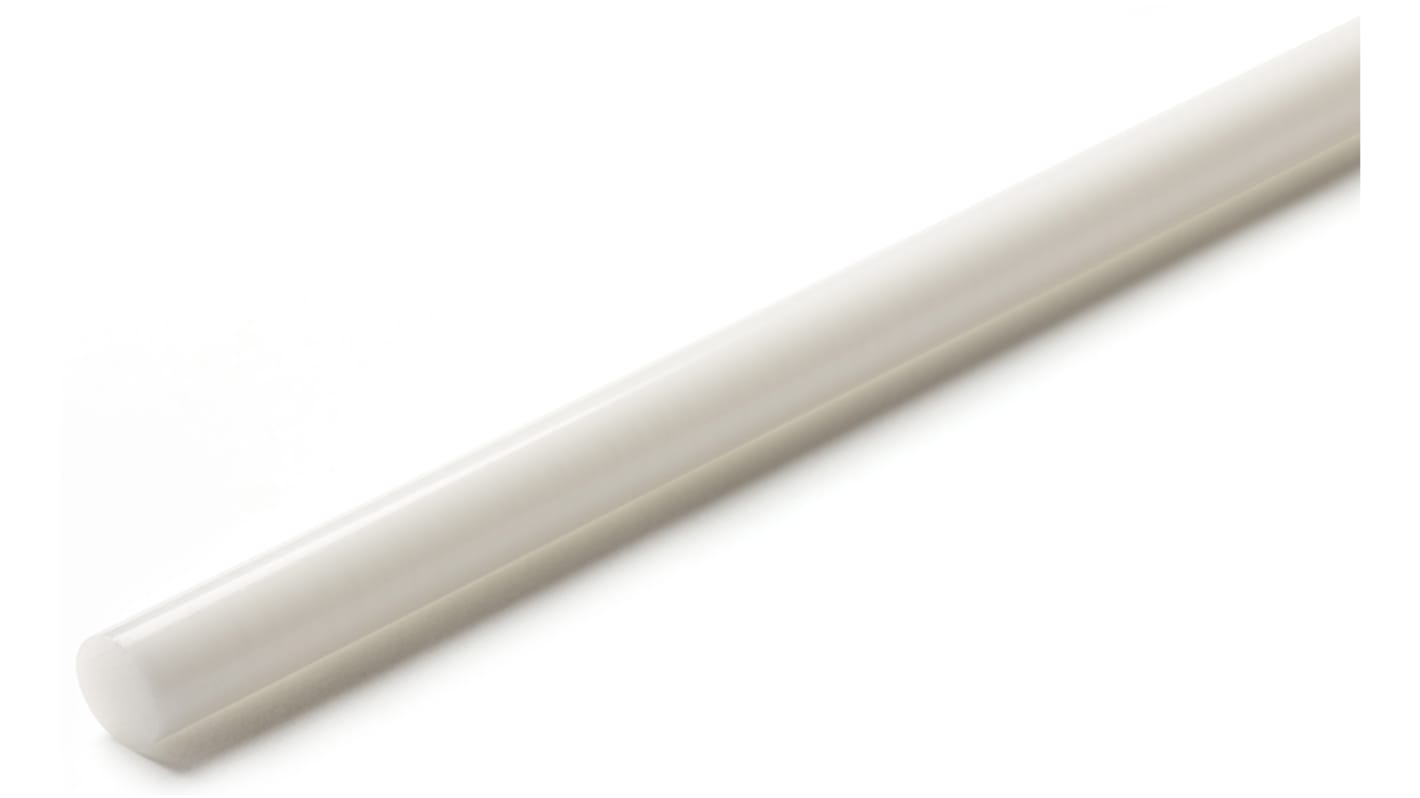 RS PRO White Acetal Rod, 1m x 16mm Diameter