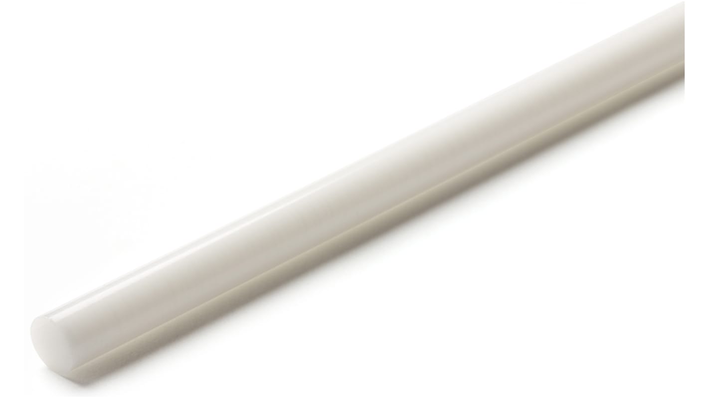 RS PRO White Acetal Rod, 1m x 30mm Diameter