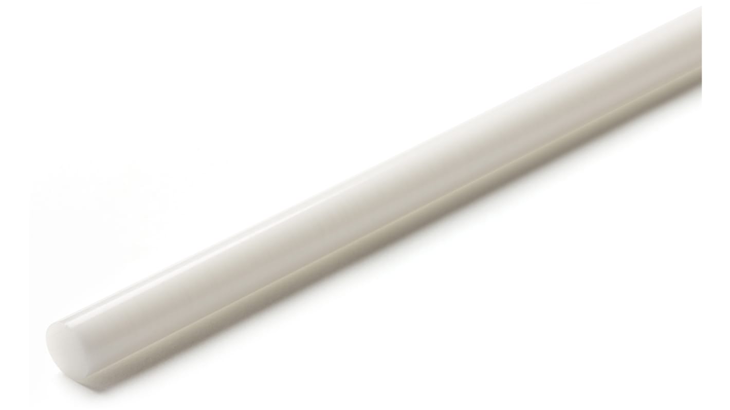 RS PRO White Acetal Rod, 1m x 40mm Diameter
