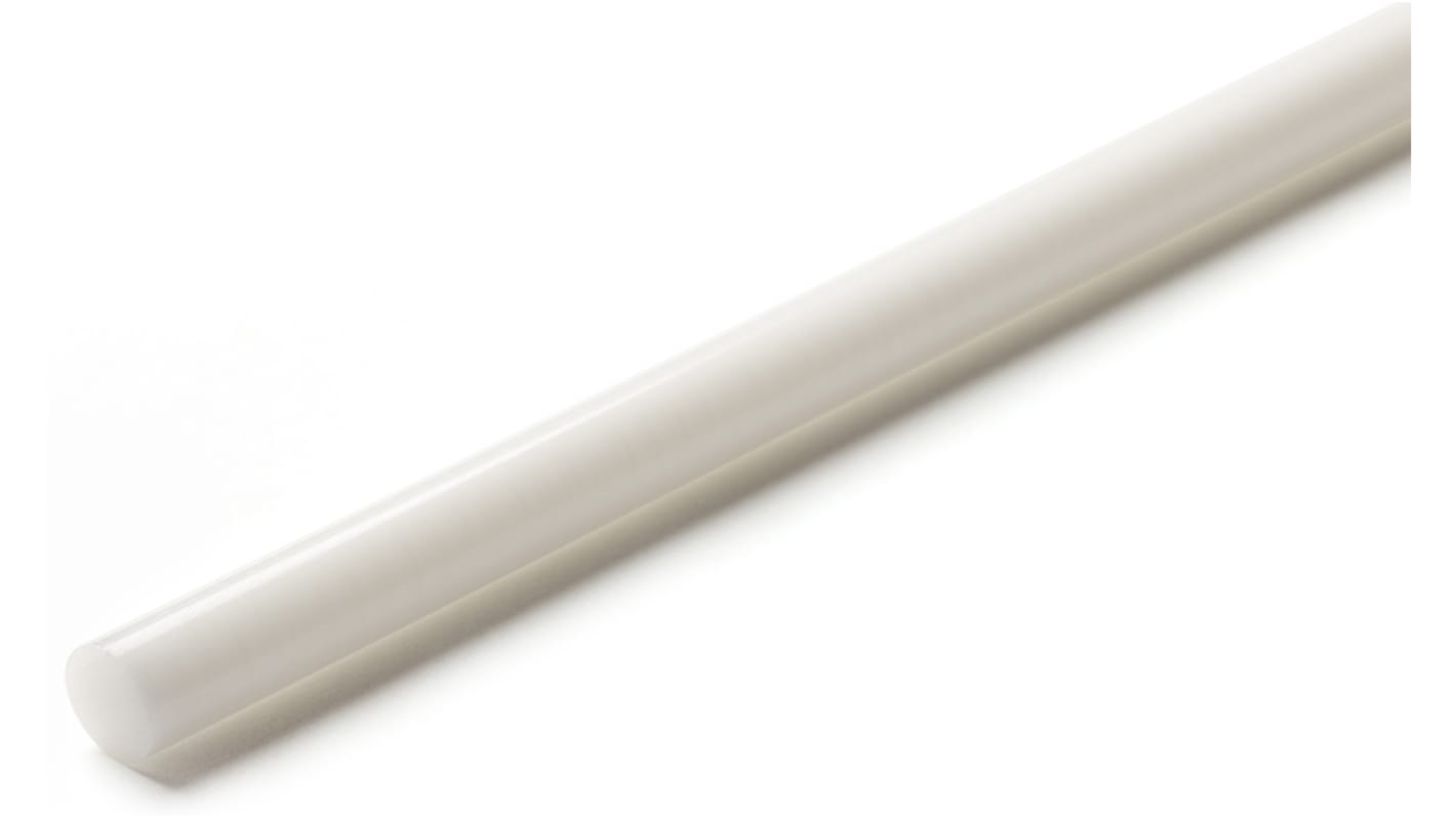 RS PRO White Acetal Rod, 1m x 45mm Diameter