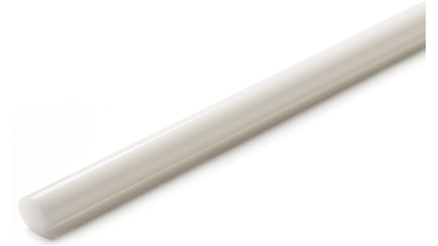 RS PRO White Acetal Rod, 1m x 70mm Diameter