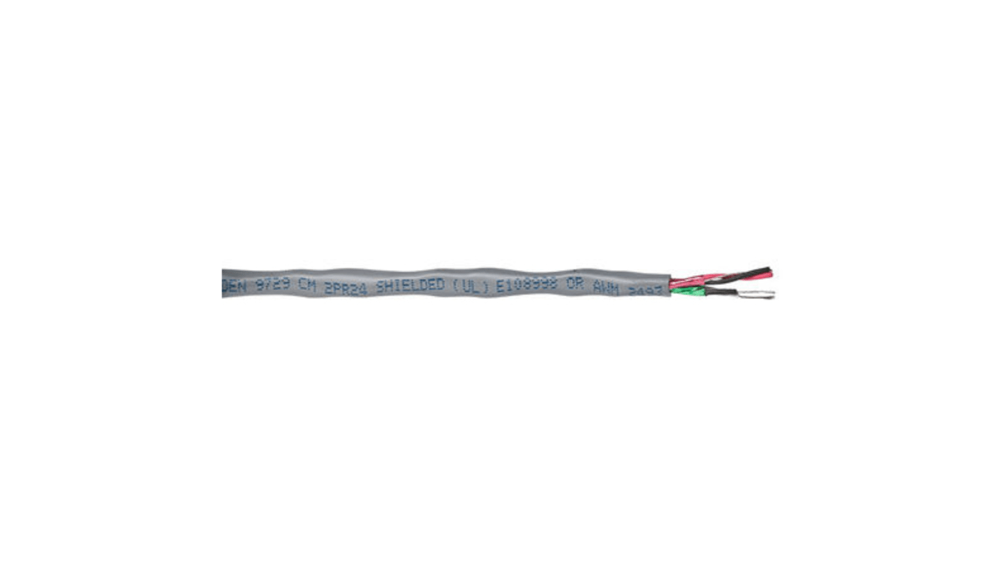 Belden YE00415 Series Data Cable, 2 Pairs, 4 Cores, 0.22 mm², Screened, 24 AWG, 30m, Screened Shield
