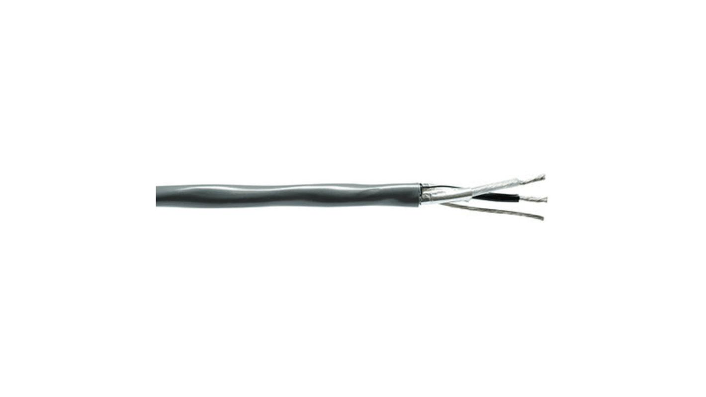 BeldenYE00421 Series 2 Core Line level Low Voltage signal Cable, 0.75 mm² CSA, 5.64mm od, 152m, Chrome