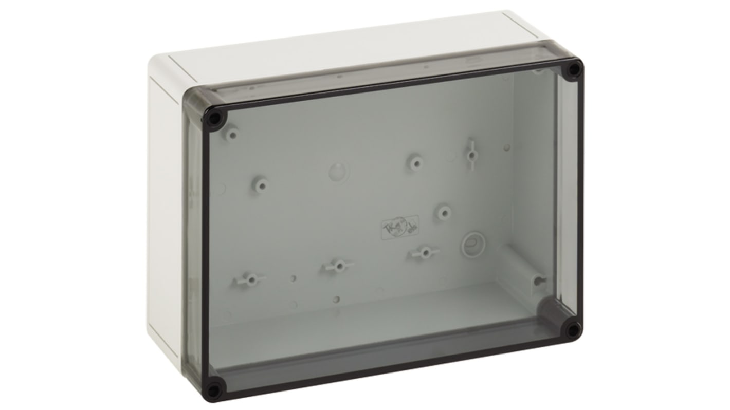 Spelsberg TK PS Series Grey Polystyrene Enclosure, IP66, Transparent Lid, 254 x 180 x 111mm