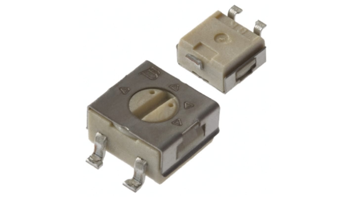 Bourns 3314 1-Gang SMD Trimmer-Potentiometer, Einstellung von oben, 50Ω, ±20%, 0.25W, Gullwing, L. 5mm