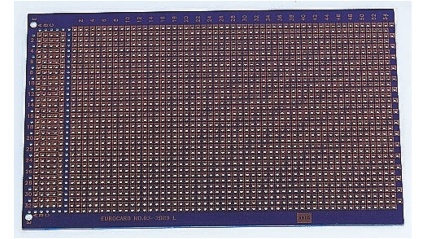 Vero Technologies Matrix Board FR4 With 54 x 34 1mm Holes, 2.5mm Pitch, 160 x 100mm