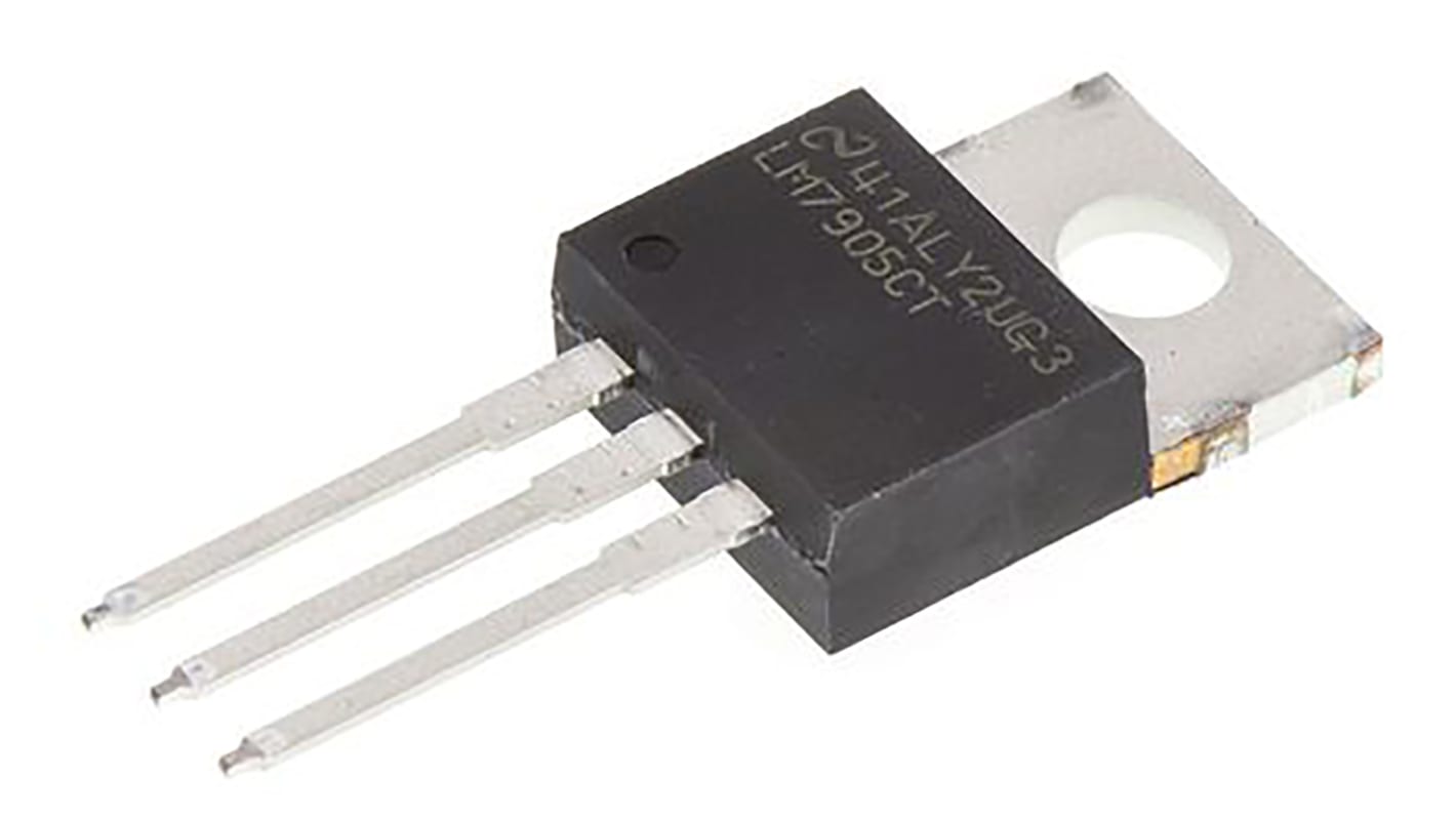 Texas Instruments, -5 V Linear Voltage Regulator, 1.5A, 1-Channel Negative, ±4% 3-Pin, TO-220 LM7905CT/NOPB