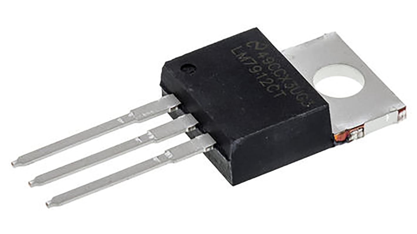 Texas Instruments 线性稳压芯片, -12 V输出, 1.5A最大输出, 单路输出, TO-220, 3针, 通孔安装, 0 °C→+125 °C, ±4%精度