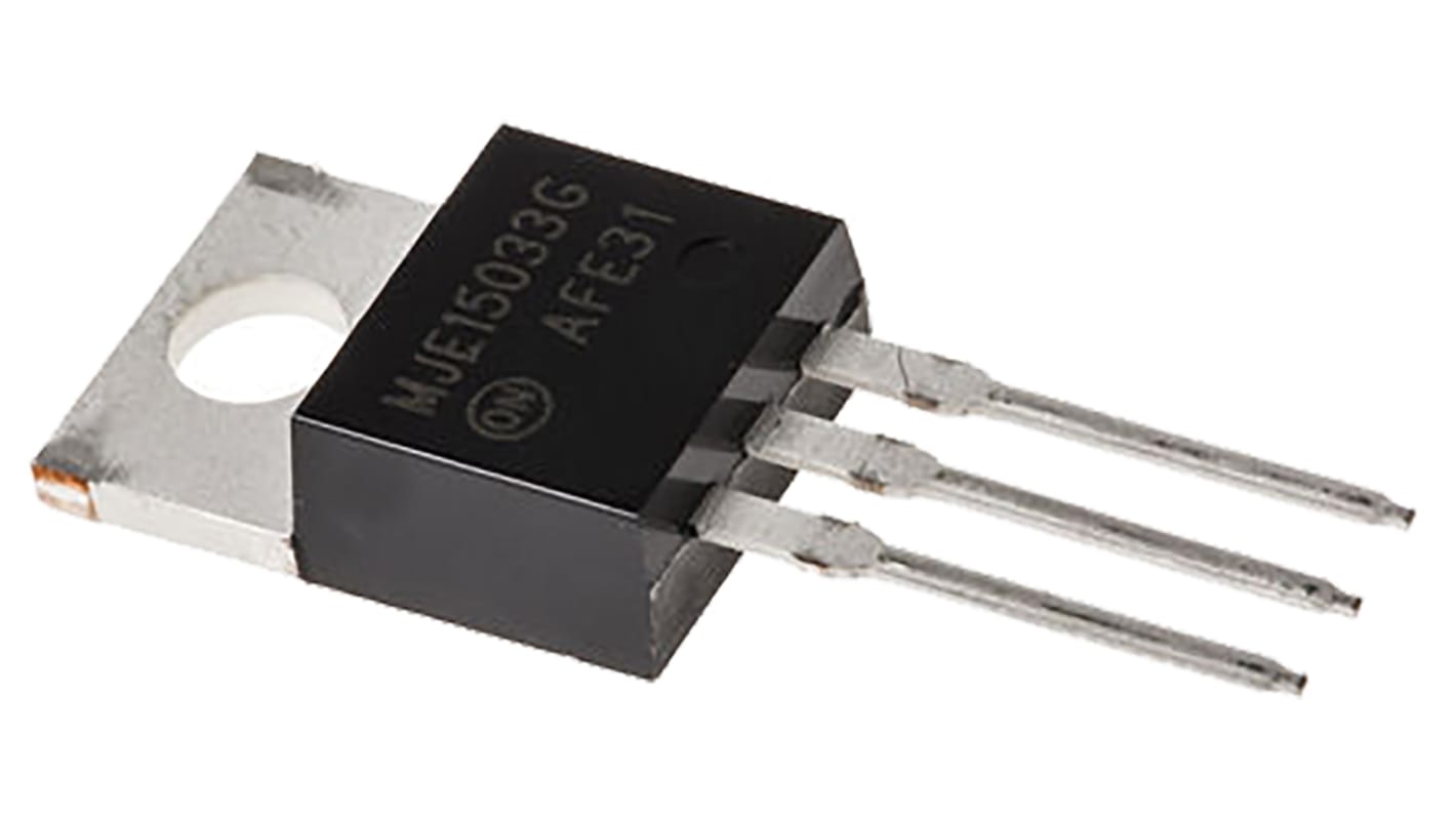 onsemi MJE15033G PNP Transistor, -8 A, -250 V, 3-Pin TO-220AB