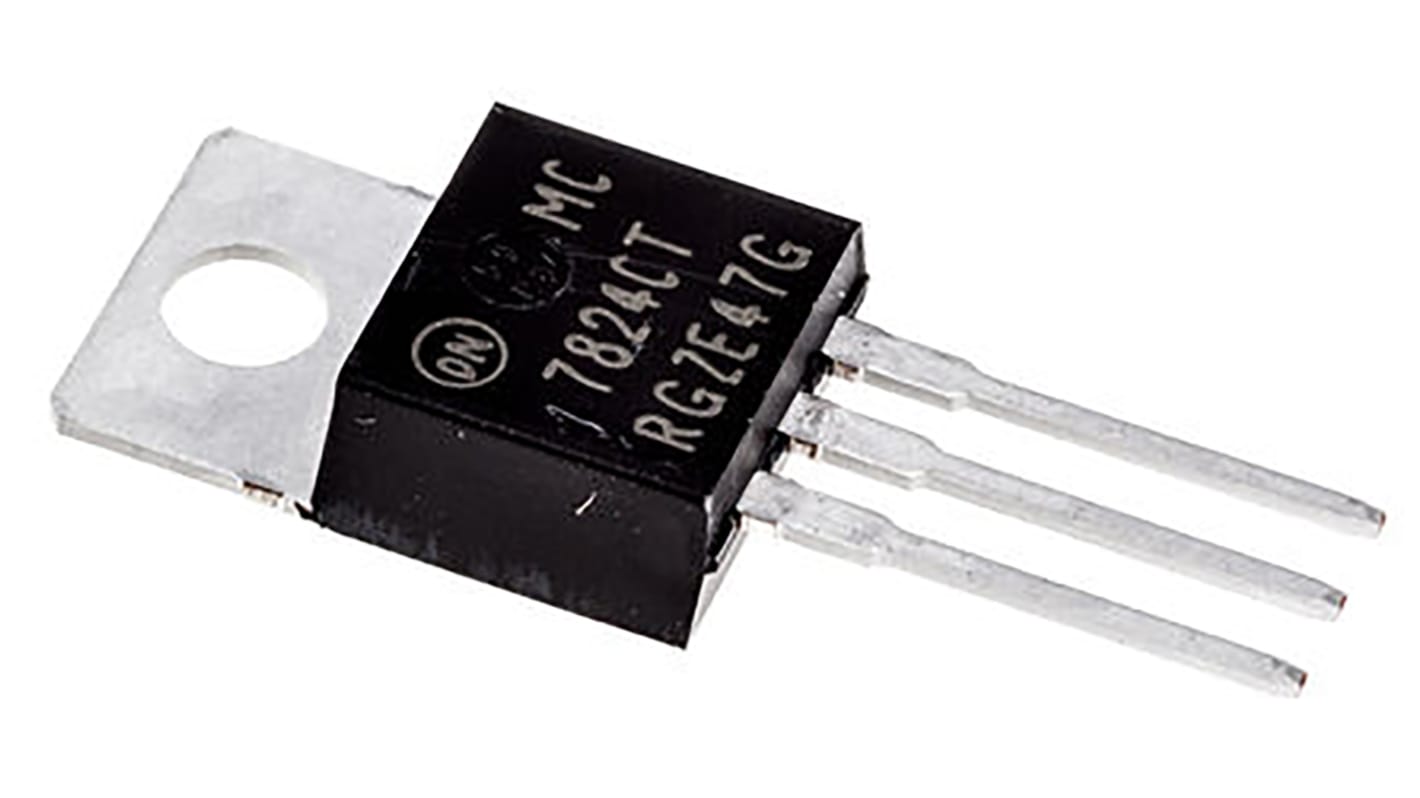 onsemi MC7824CTG, 1 Linear Voltage, Voltage Regulator 1A, 24 V 3-Pin, TO-220