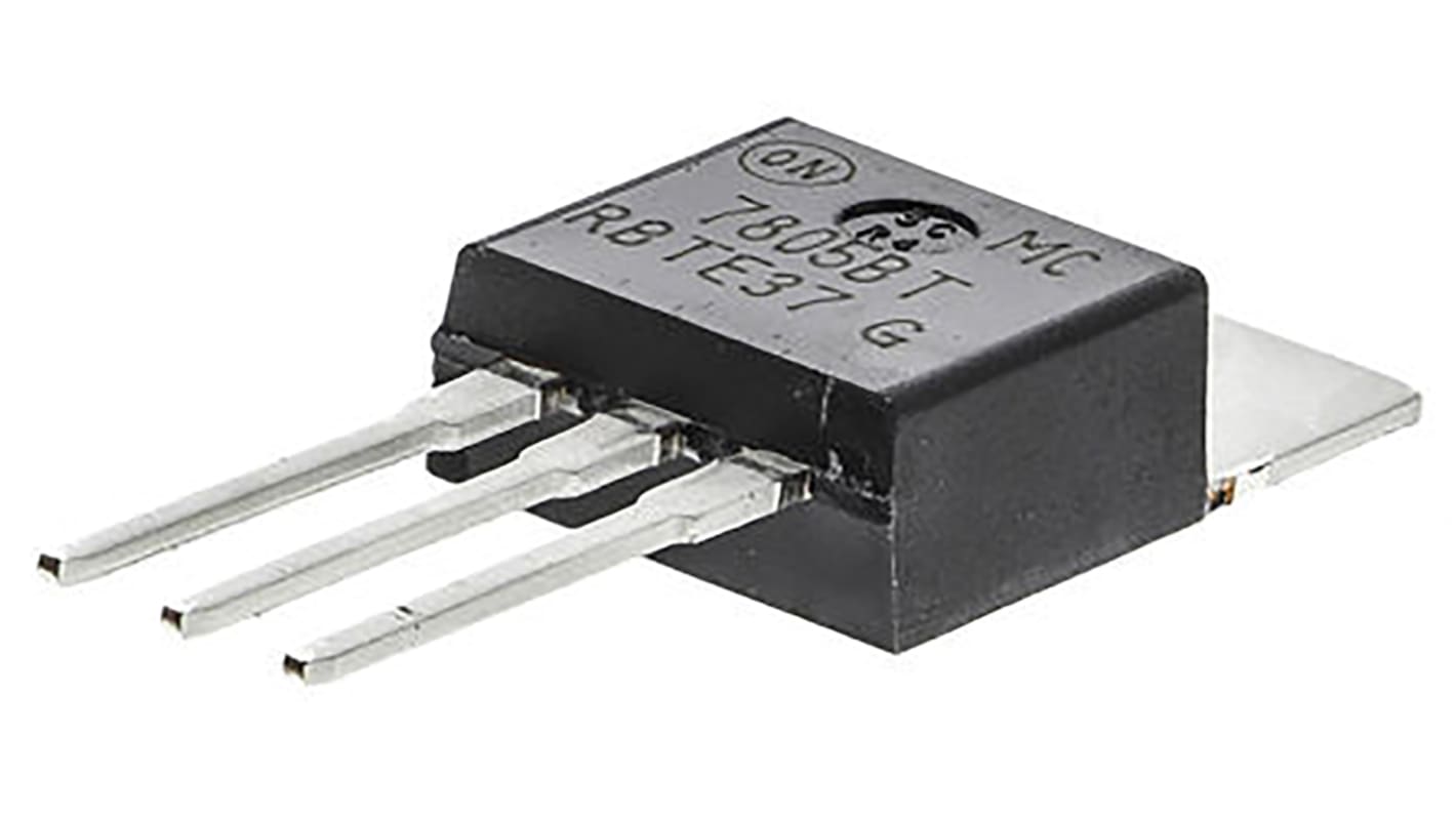 onsemi 线性稳压芯片, 5 V输出, 1A最大输出, 单路输出, TO-220, 3针, 通孔安装, -40 °C→+125 °C, ±4%精度