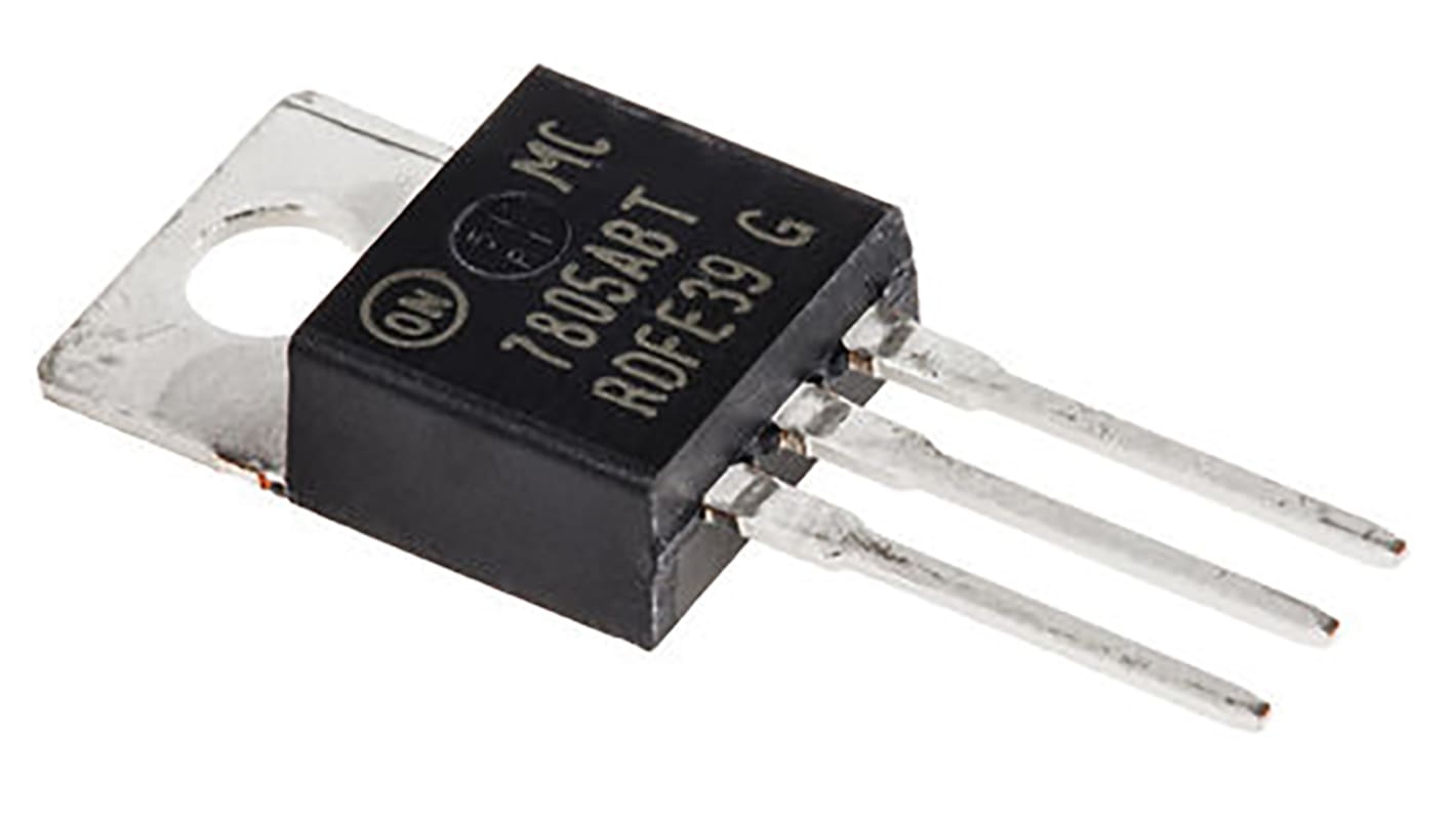 onsemi 线性稳压芯片, 5 V输出, 1A最大输出, 单路输出, TO-220, 3针, 通孔安装, -40 °C→+125 °C, ±2%精度