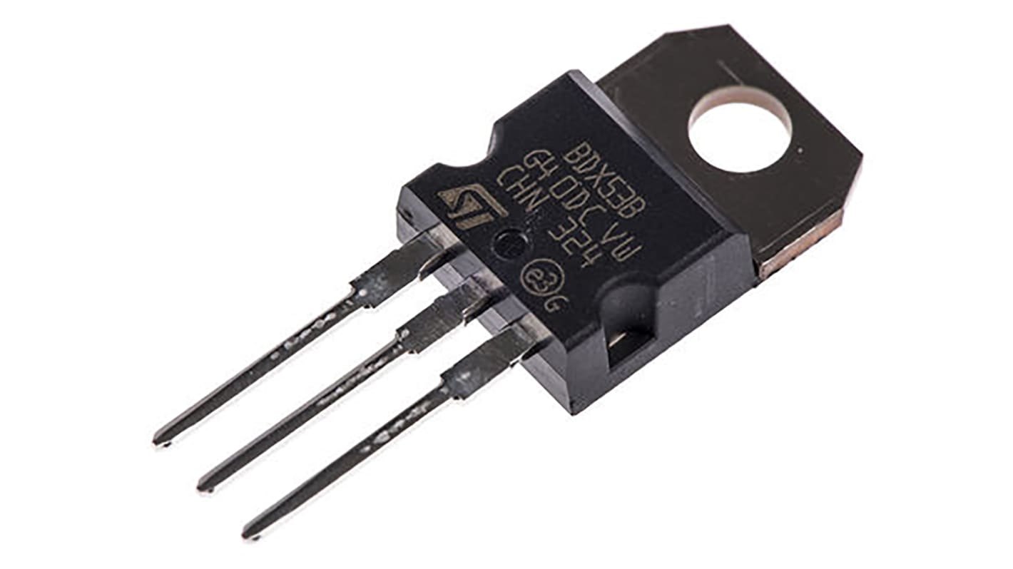 STMicroelectronics BDX53B NPN Darlington Transistor, 8 A 80 V HFE:750, 3-Pin TO-220