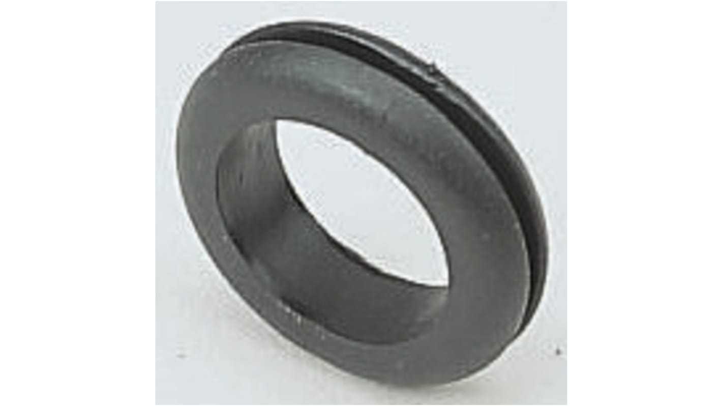 Pasamuro Legrand de PVC Negro, Ø cable máx. 6mm, Ø panel 10mm, grosor panel 2mm