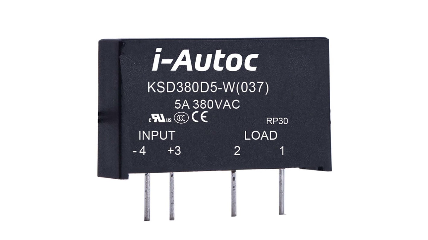 i-Autoc 固态继电器, KSD系列, 线圈电压 24V 直流, PCB（印刷电路板）安装
