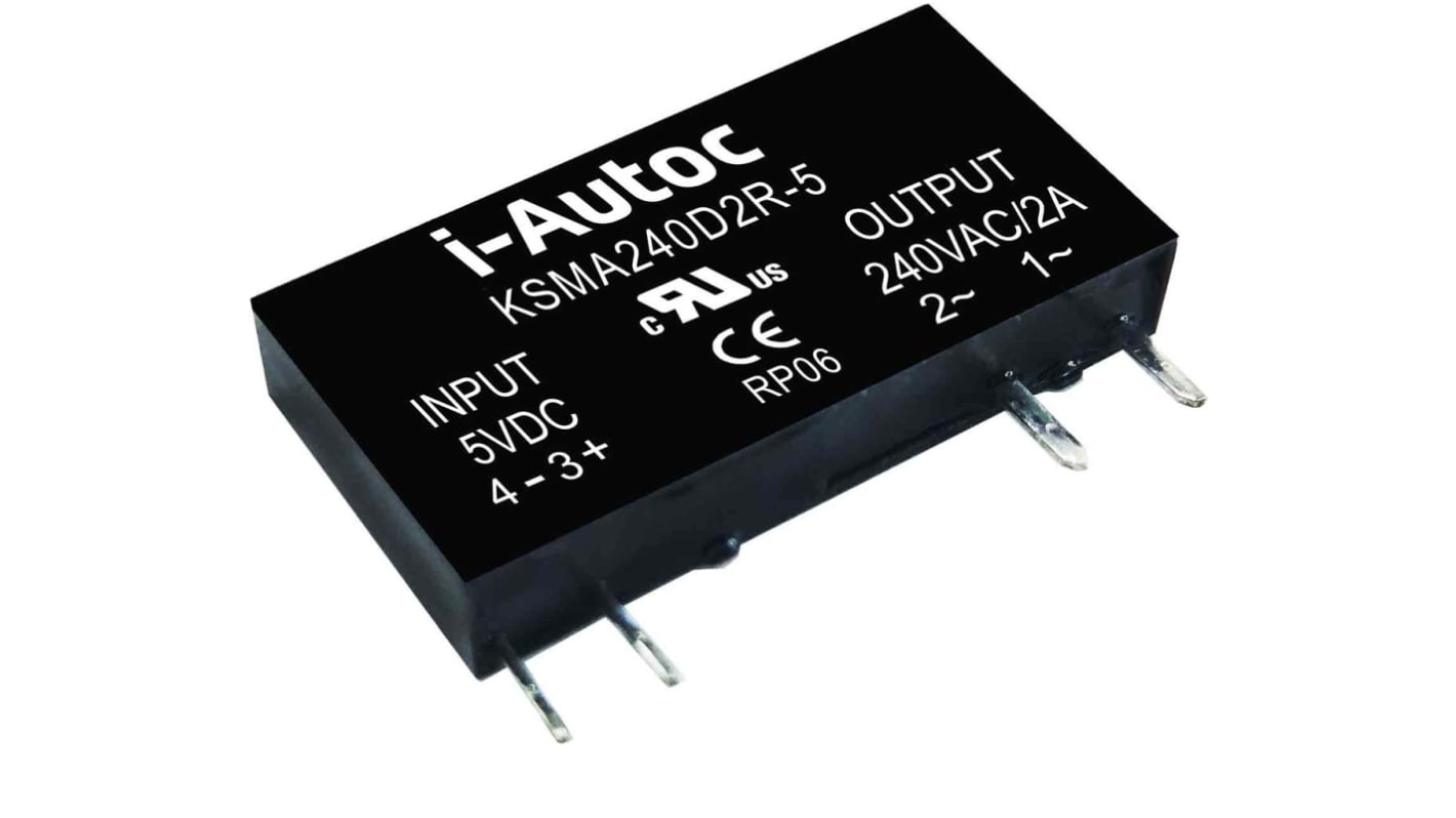 i-Autoc Solid State Relay, 2 A Load, PCB Mount, 280 V ac Load, 15 V dc Control